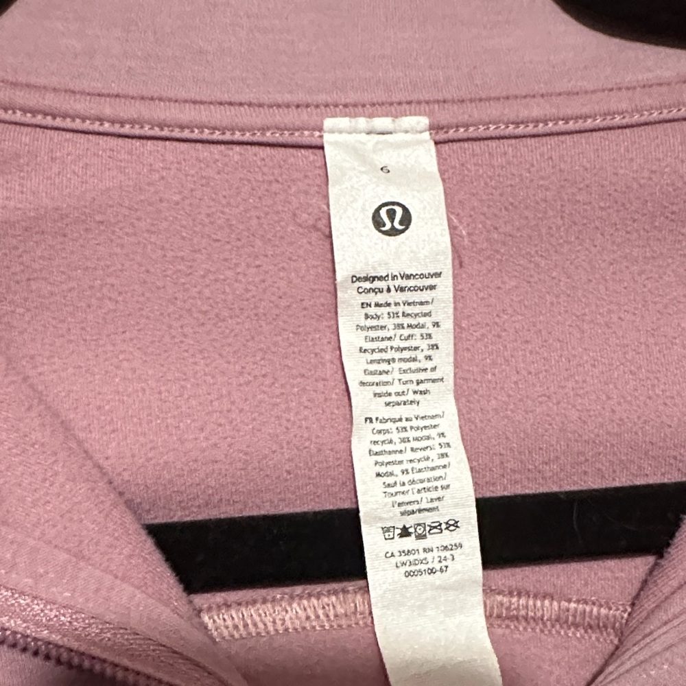 Lululemon Athletica rose blush Half-Zip Top - Picture 2 of 9